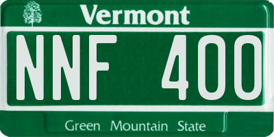 VT license plate NNF400