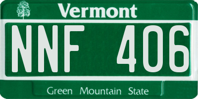 VT license plate NNF406