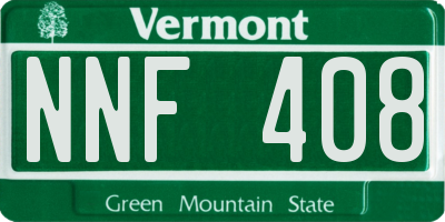 VT license plate NNF408