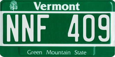 VT license plate NNF409