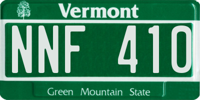 VT license plate NNF410