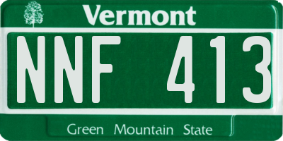 VT license plate NNF413