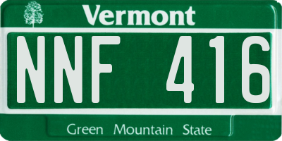 VT license plate NNF416