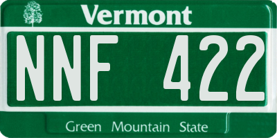 VT license plate NNF422