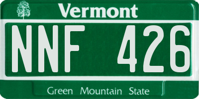 VT license plate NNF426