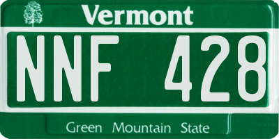 VT license plate NNF428