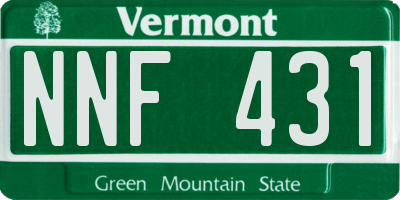 VT license plate NNF431