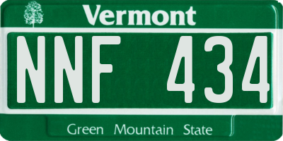 VT license plate NNF434