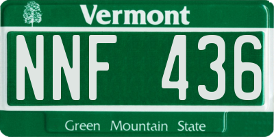 VT license plate NNF436