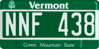 VT license plate NNF438