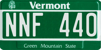 VT license plate NNF440