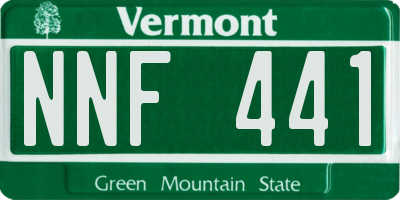 VT license plate NNF441