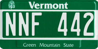 VT license plate NNF442