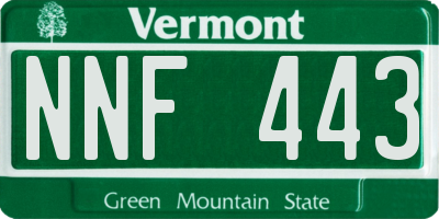 VT license plate NNF443