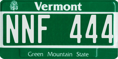 VT license plate NNF444