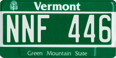 VT license plate NNF446