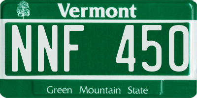 VT license plate NNF450