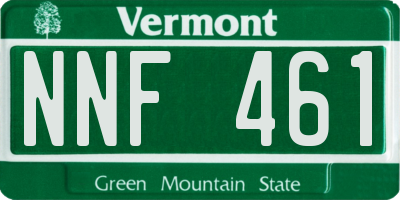 VT license plate NNF461
