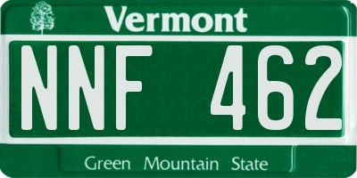 VT license plate NNF462