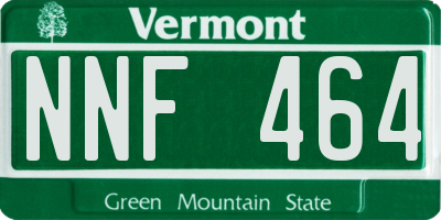 VT license plate NNF464