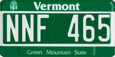 VT license plate NNF465