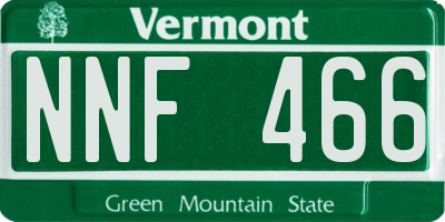 VT license plate NNF466