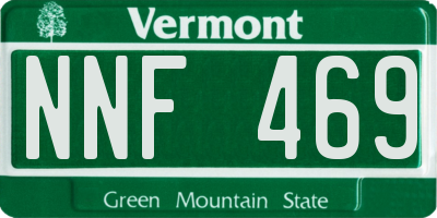 VT license plate NNF469