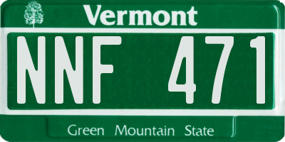 VT license plate NNF471