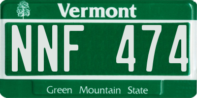 VT license plate NNF474