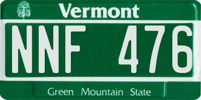 VT license plate NNF476