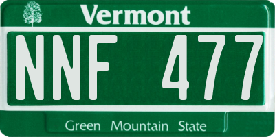 VT license plate NNF477