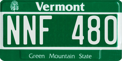 VT license plate NNF480