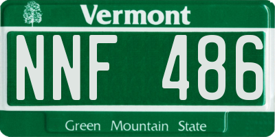 VT license plate NNF486