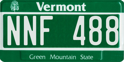 VT license plate NNF488