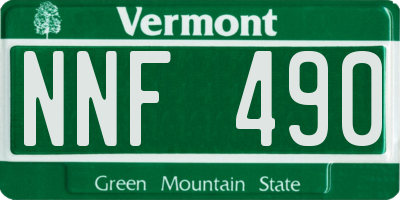 VT license plate NNF490