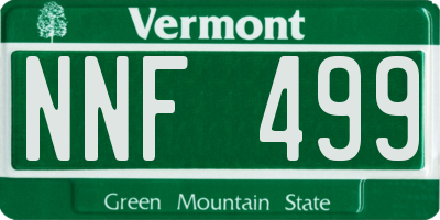 VT license plate NNF499