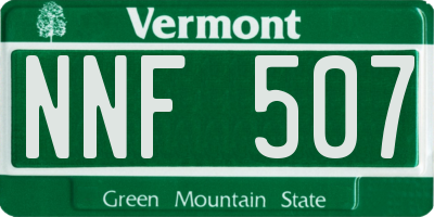 VT license plate NNF507