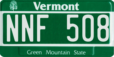 VT license plate NNF508