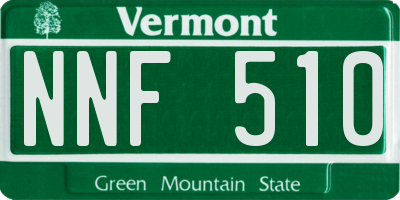 VT license plate NNF510