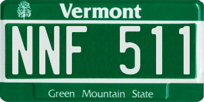 VT license plate NNF511