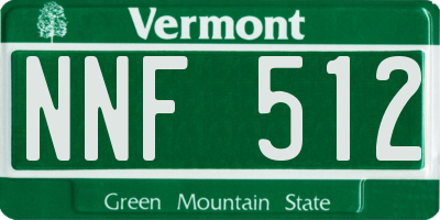VT license plate NNF512
