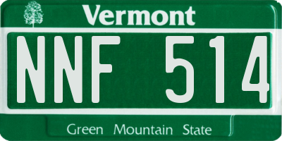 VT license plate NNF514