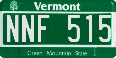 VT license plate NNF515