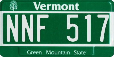 VT license plate NNF517