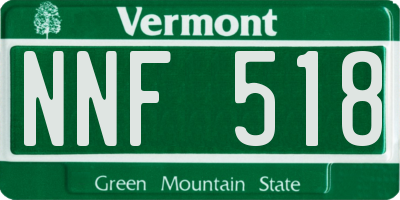 VT license plate NNF518
