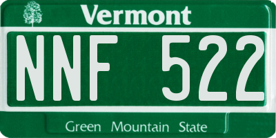 VT license plate NNF522
