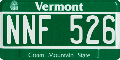 VT license plate NNF526