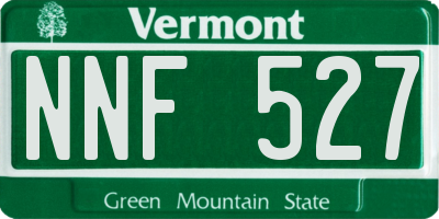 VT license plate NNF527
