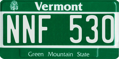 VT license plate NNF530