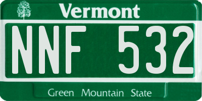 VT license plate NNF532